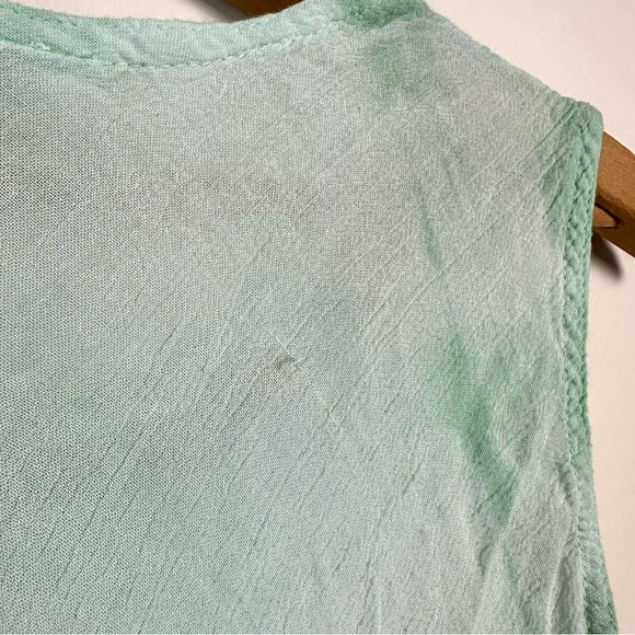 100% Rayon Colorful Embroidered Beachy Tank Top - Picture 4 of 5